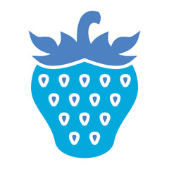 Strawberry Glyph Two Color Icon