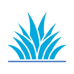 Grass Leaves Glyph Two Color Icon