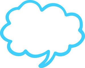 Colorful outline stroke bubble speech shape. Balloon text isolated in transparent background.