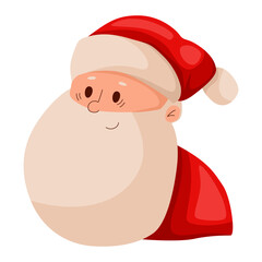 Santa Claus. New Year's and Christmas. New Year holidays symbol isolated on white background. Winter holidays.