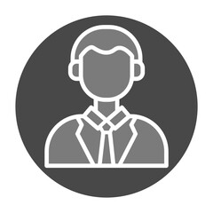 Profile Greyscale Glyph Icon