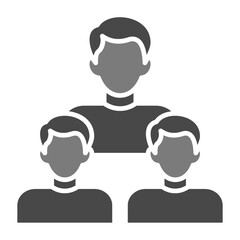 Group Greyscale Glyph Icon