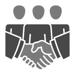 Teamwork Greyscale Glyph Icon