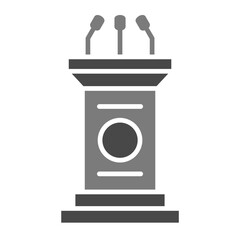 Lectern Greyscale Glyph Icon