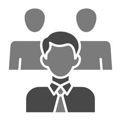 Leader Greyscale Glyph Icon