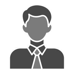 Employee Greyscale Glyph Icon