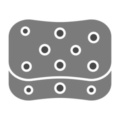 Sponge Greyscale Glyph Icon