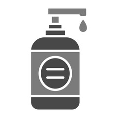 Hand Soap Greyscale Glyph Icon