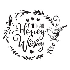 Fototapeta na wymiar american honey whiskey