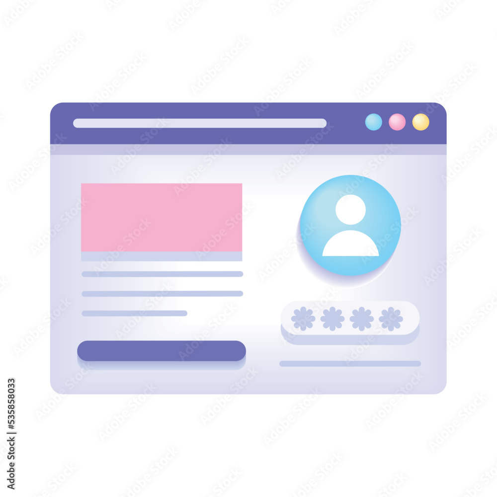 Poster website template with user