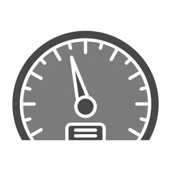 Speedometer Greyscale Glyph Icon