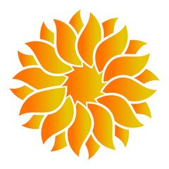 abstract orange flower