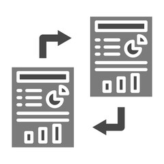 File Transfer Greyscale Glyph Icon