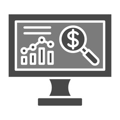 Market Research Greyscale Glyph Icon