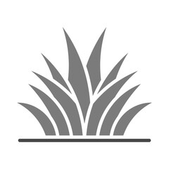 Grass Leaves Greyscale Glyph Icon