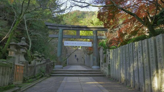 香川 金刀比羅宮 参道の風景