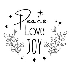 pace love joy, Christmas greetings graphic design