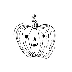 Obraz premium Drawing of a funny cute pumpkin