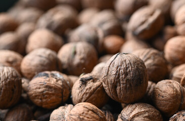 Beautiful close-up of a walnut