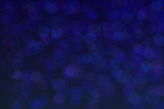 Dark Blue Abstract Background With Circle Shaped Bokeh Patten