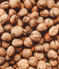 Beautiful close-up of some walnuts