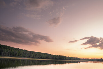 Evening Falling on The Lake