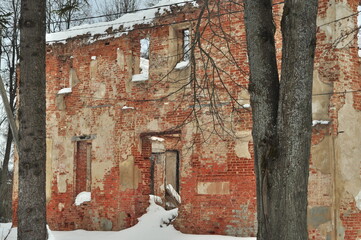 Ruins are the remains of a destroyed building, structure, a group of them, or an entire settlement.