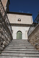 Fototapeta na wymiar Italy, Umbria: Foreshortening of Cascia, the village of Saint Rita.