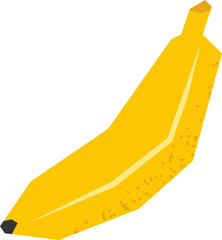 banana flat summer tropical fruits vector