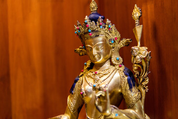 Close up of lady Buddha statue