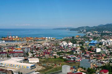 Naklejka na ściany i meble Batumi, Georgia - September 30, 2022: panoramic city view