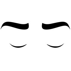 Eyebrow with eyes closed, Sleep eyes, Sleep cute