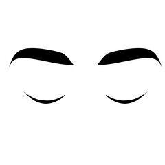 Eyebrow with eyes closed, Sleep eyes, Sleep cute