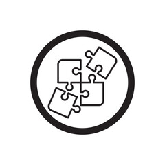 Puzzle Icon Vector Illustration in Trendy Flat design