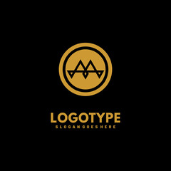 Modern initial AA logo letter simple and creative design concept