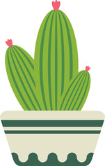 Cute cactus modern style element illustration