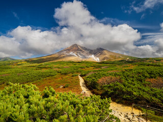 landscape with blue sky