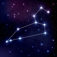 Leo constellation in the night sky