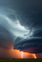 Supercell Thunderstorm Rainstorm Tornado warning Weather Storm Chasing Photography © Grilled Cheese