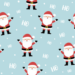Christmas pattern with Santa Claus. Wallpaper concept. Vector