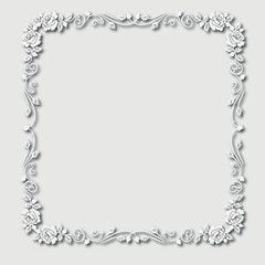 Frame, in the style of an ornament, Vector illustration eps 10, Art.