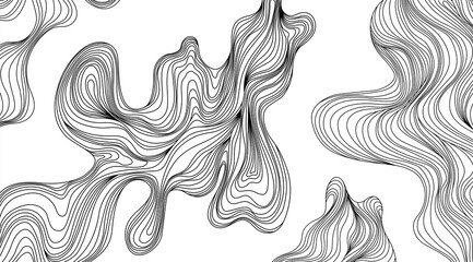 Obraz premium Png art. Cover layout template. Wavy curved line background