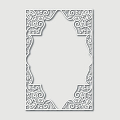 Frame, in the style of an ornament, Vector illustration eps 10, Art.