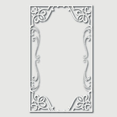 Frame, in the style of an ornament, Vector illustration eps 10, Art.