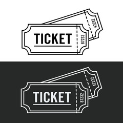 ticket vector set line