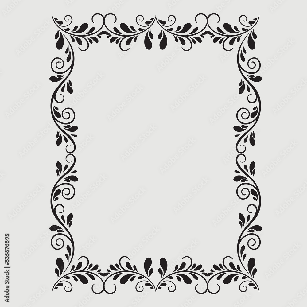 Wall mural Frame, in the style of an ornament, Vector illustration eps 10, Art.