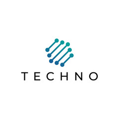 abstract modern technology logo design