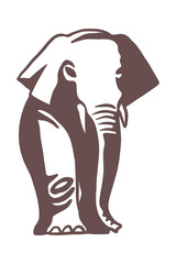 Elephant hand drawn vector illustration