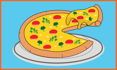 Pizza Day Vector and Illustration Design