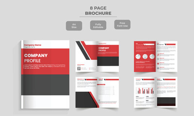 Obraz premium Corporate Business 8 Page Brochure Design